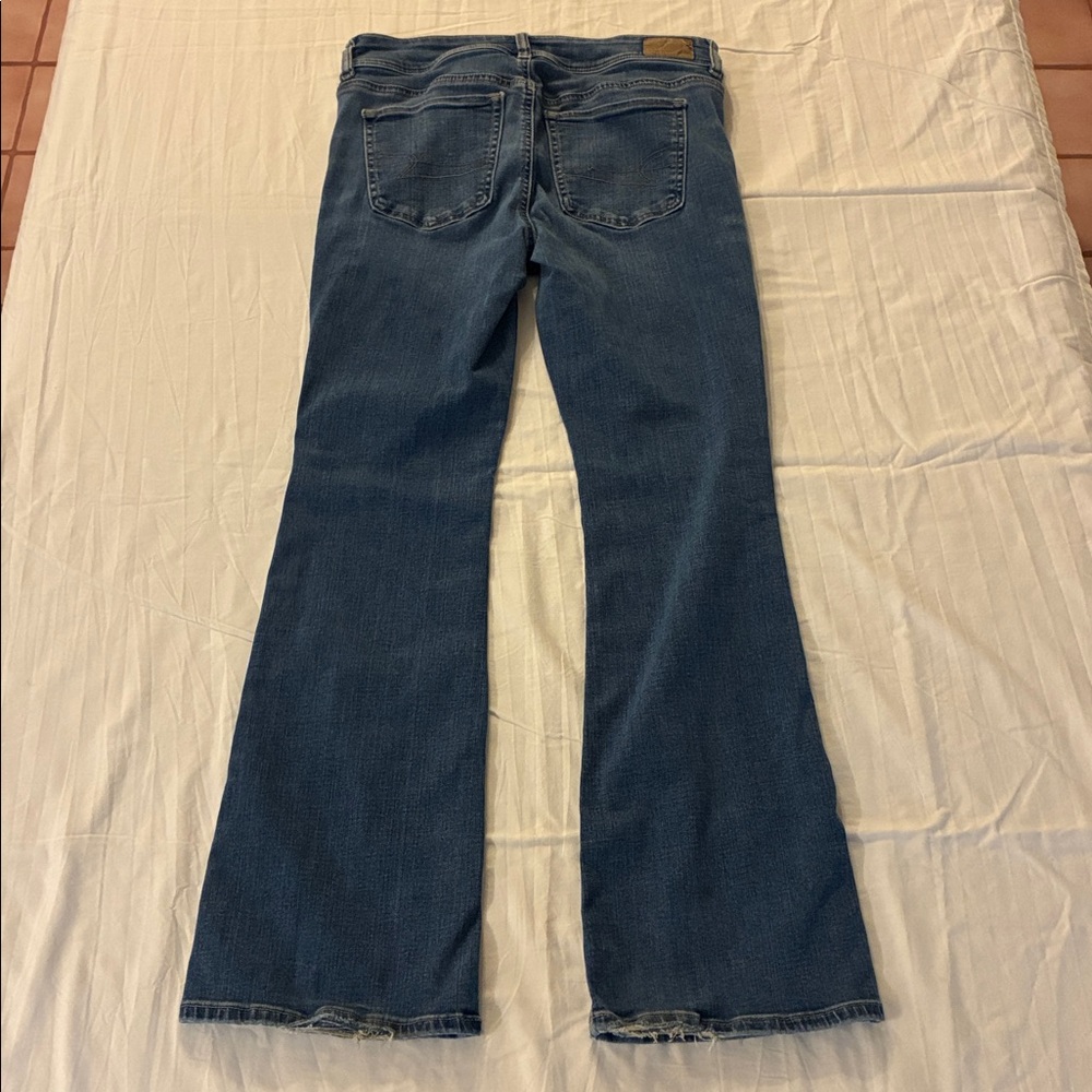 American Eagle Outfitters Blue Kick Boot Super Stretch Women’s 8 Short - Picture 2 of 12